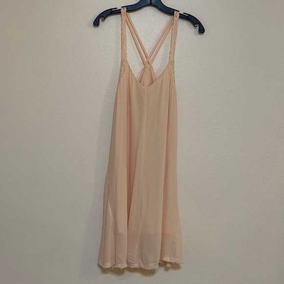 Others Follow Peachy Dress With Lace Trim and Raw Hem Size Small - Picture 8 of 13